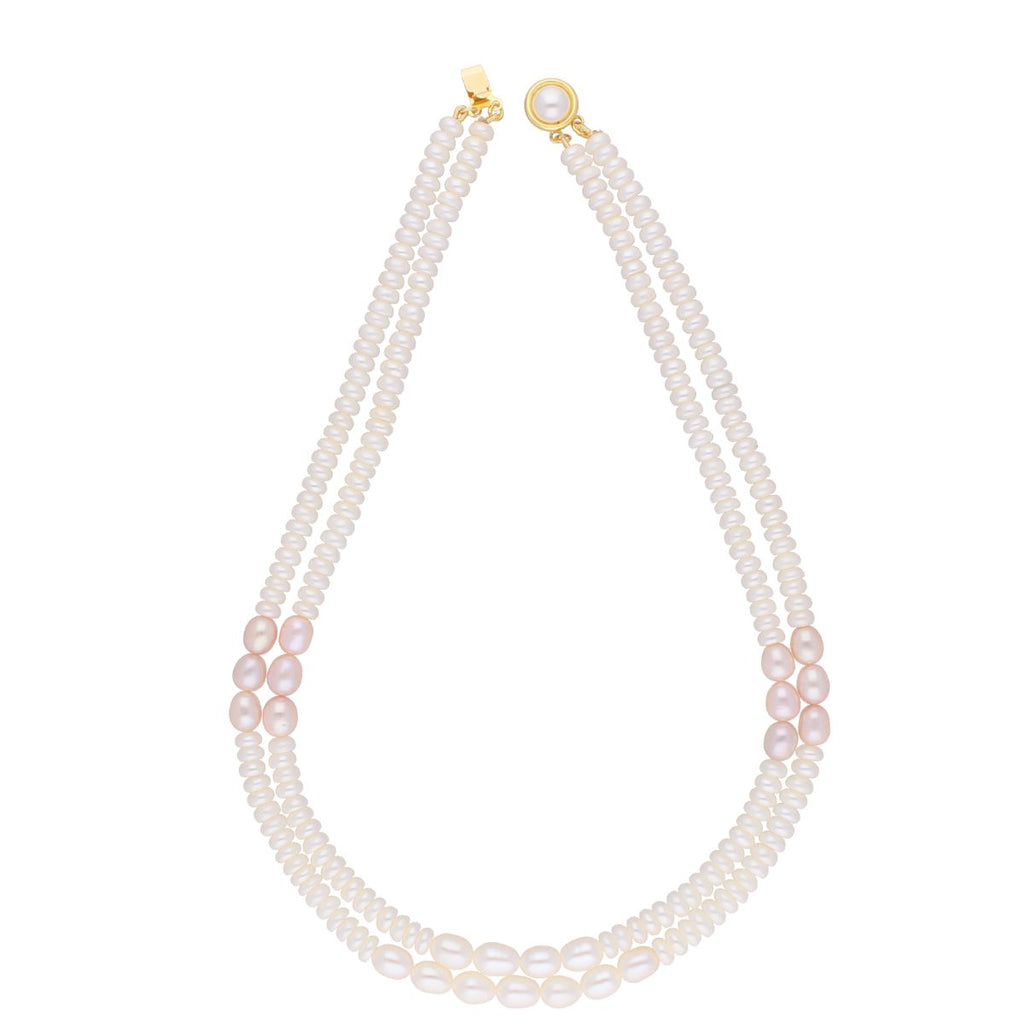 J Pearls 2 Line 5-6Mm Button Pearl Set - Real Pearl Jewelry - Distacart