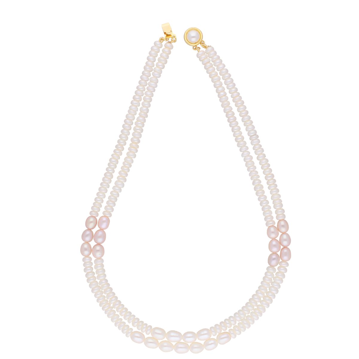 J Pearls 2 Line 5-6Mm Button Pearl Set - Real Pearl Jewelry - Distacart