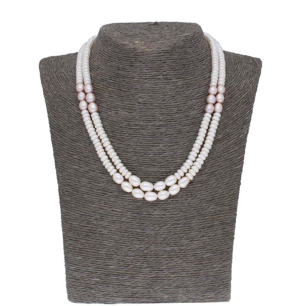 J Pearls 2 Line 5-6Mm Button Pearl Set - Real Pearl Jewelry - Distacart