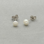 J Pearls Couture 925 Silver Stud Earrings - Distacart