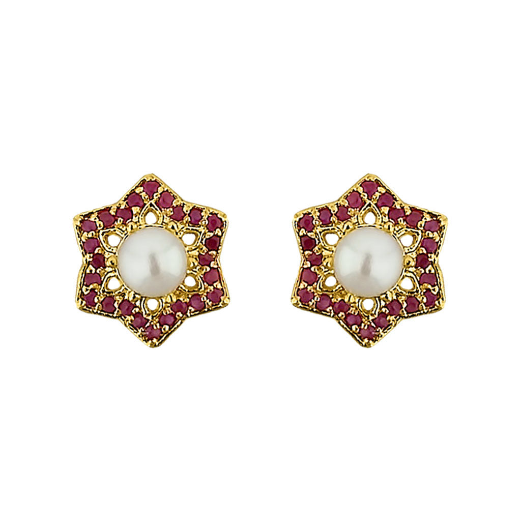 J Pearls Stary Pearl Earrings - Real Pearl Jewelry - Distacart