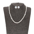 J Pearls Anna 3 Lines Rice Pearl Set