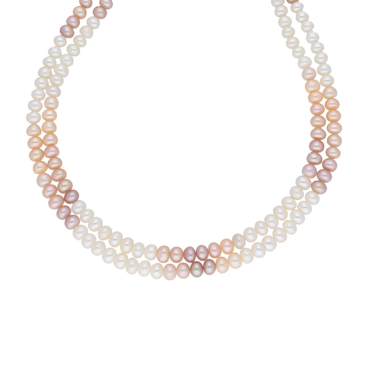 J Pearls 2 Line Mutli-Color Button Pearl Set - Real Pearl Jewelry - Distacart