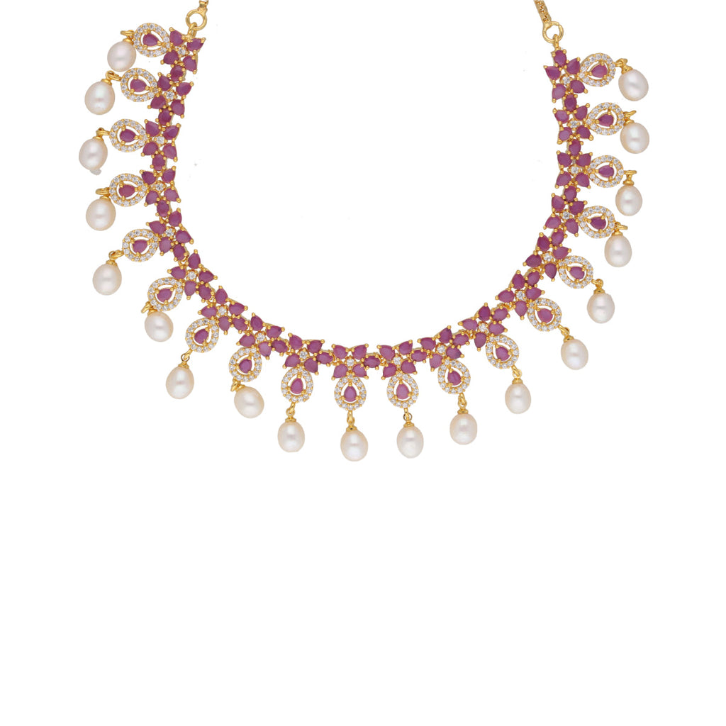 J Pearls Alluring Pearl Necklace - Real Pearl Jewelry - Distacart