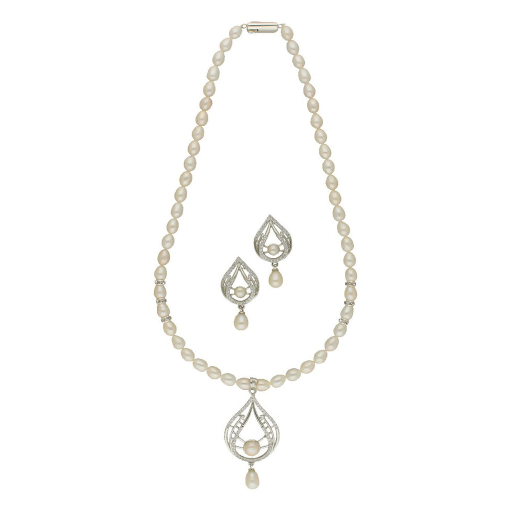 J Pearls Winsome Pearl Necklace Set