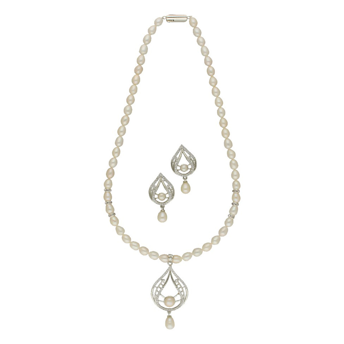 J Pearls Winsome Pearl Necklace Set