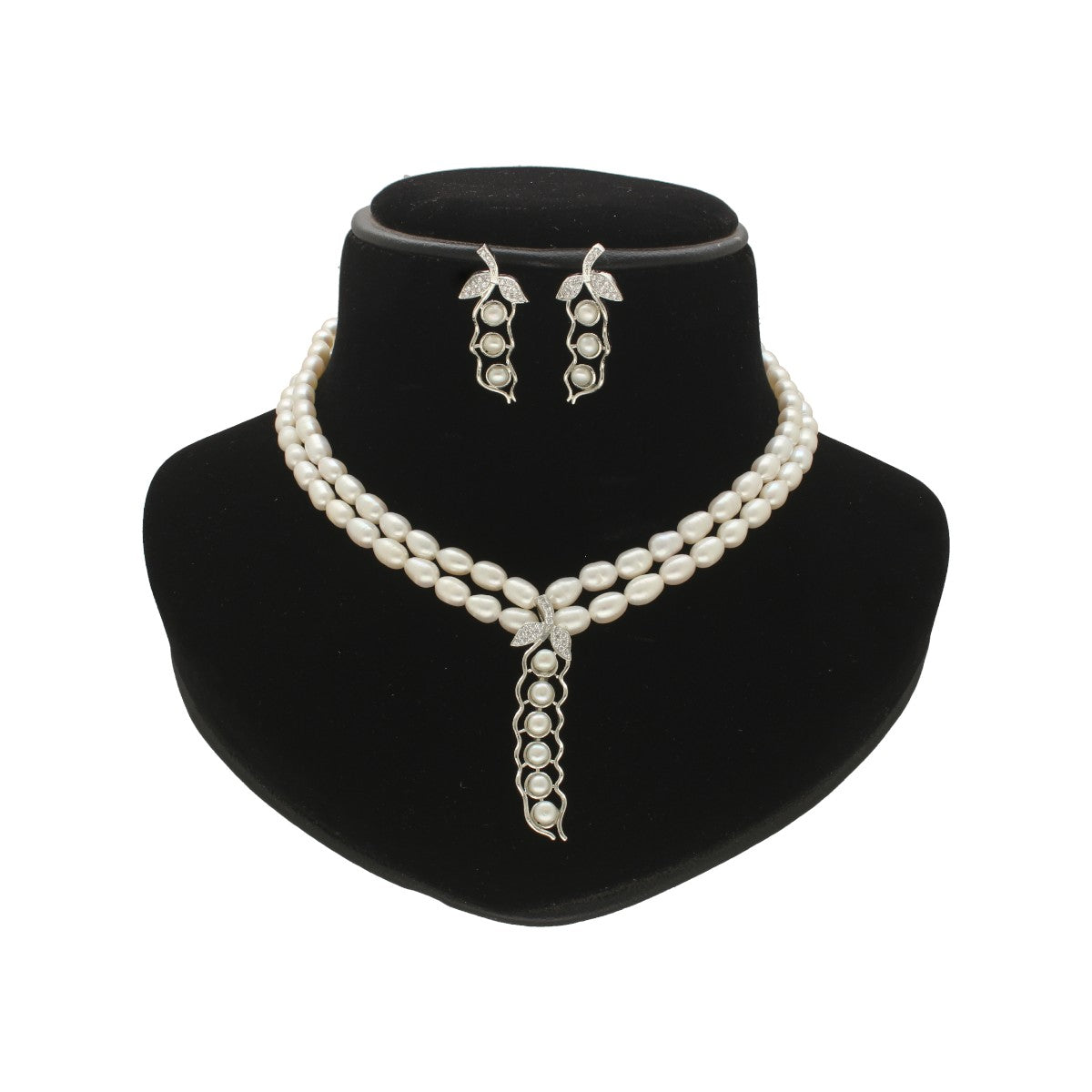 J Pearls Dual Line Iconic Pearl Necklace Set
