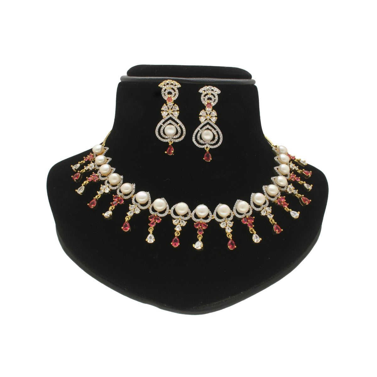 J Pearls Cherry Pearl Necklace Set