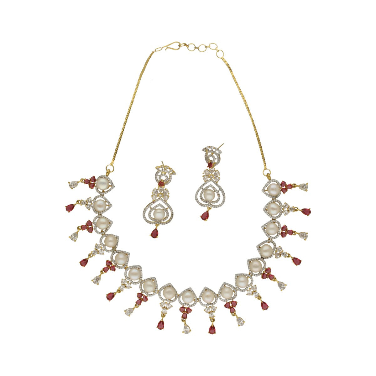 J Pearls Cherry Pearl Necklace Set