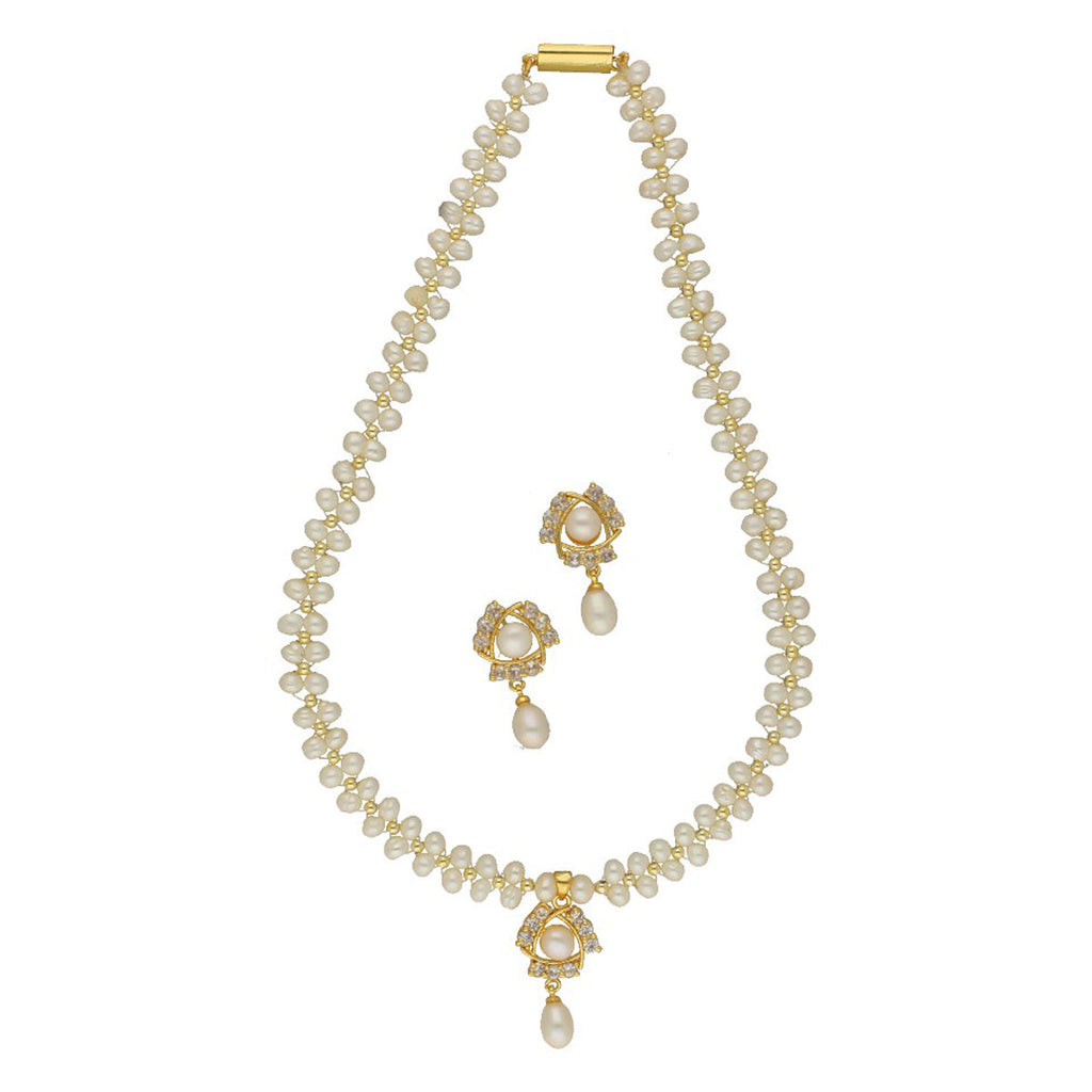 J Pearls Elegance Pearl Necklace Set