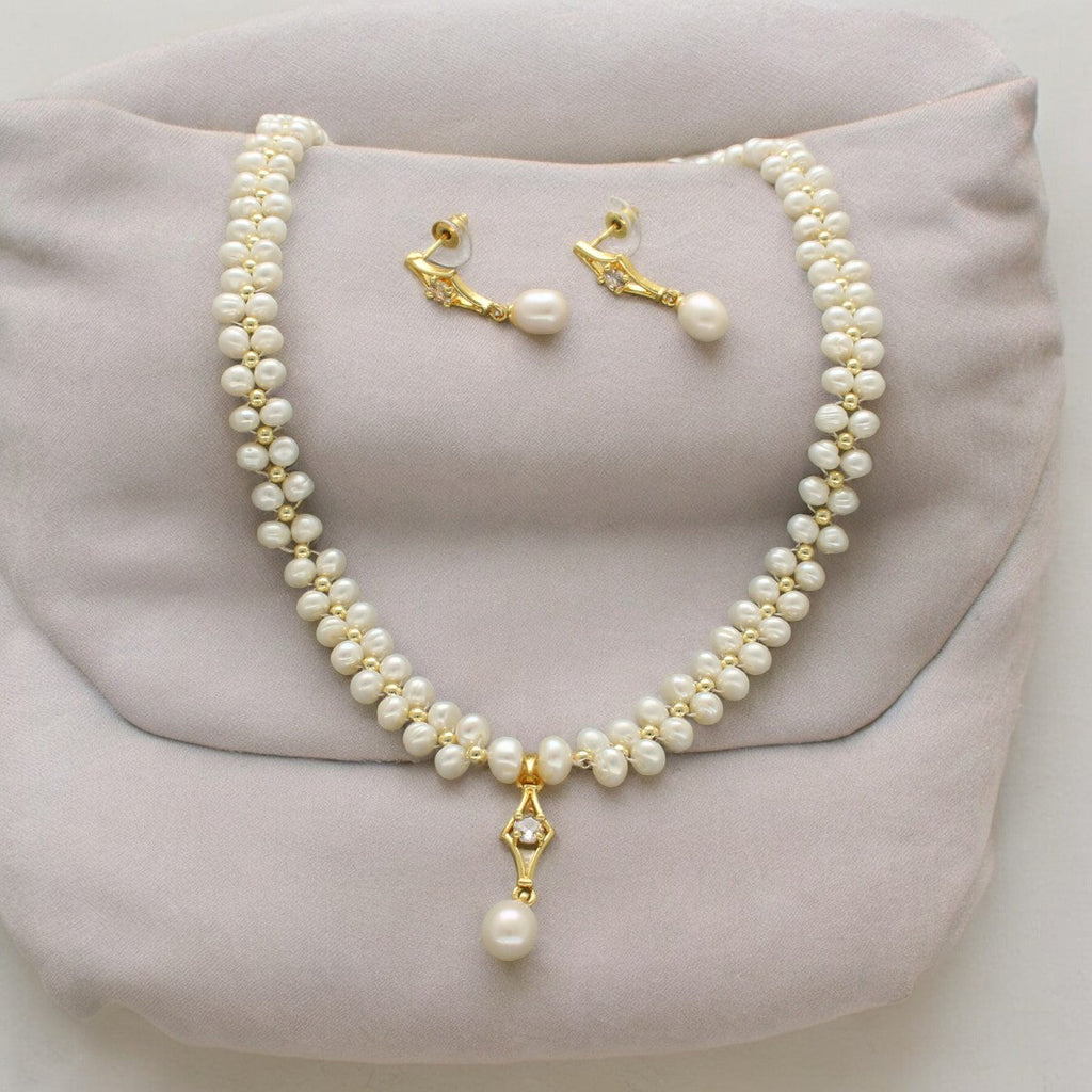 J Pearls winsome Pearl Necklace Set