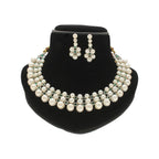 J Pearls Shimmering 3 line Pearl Necklace Set