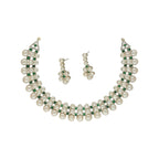 J Pearls Shimmering 3 line Pearl Necklace Set