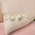 J Pearls Floral Pearl Earrings - Distacart