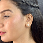 J Pearls Floral Pearl Earrings - Distacart