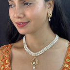 J Pearls Spectacular Dual Line Pearl Necklace Set