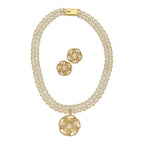 J Pearls Resplendent Dual Line Pearl Necklace Set