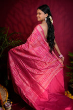 khanduapata Pink Colour Dot Design Silk Saree For Women - Distacart