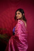 khanduapata Red & Blue Colour Geometric Design Silk Saree For Women - Distacart