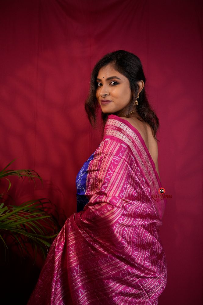 khanduapata Red & Blue Colour Geometric Design Silk Saree For Women - Distacart