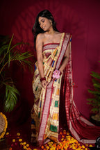 khanduapata Multicolored Geometric & Abstract Design Silk Saree For Women - Distacart