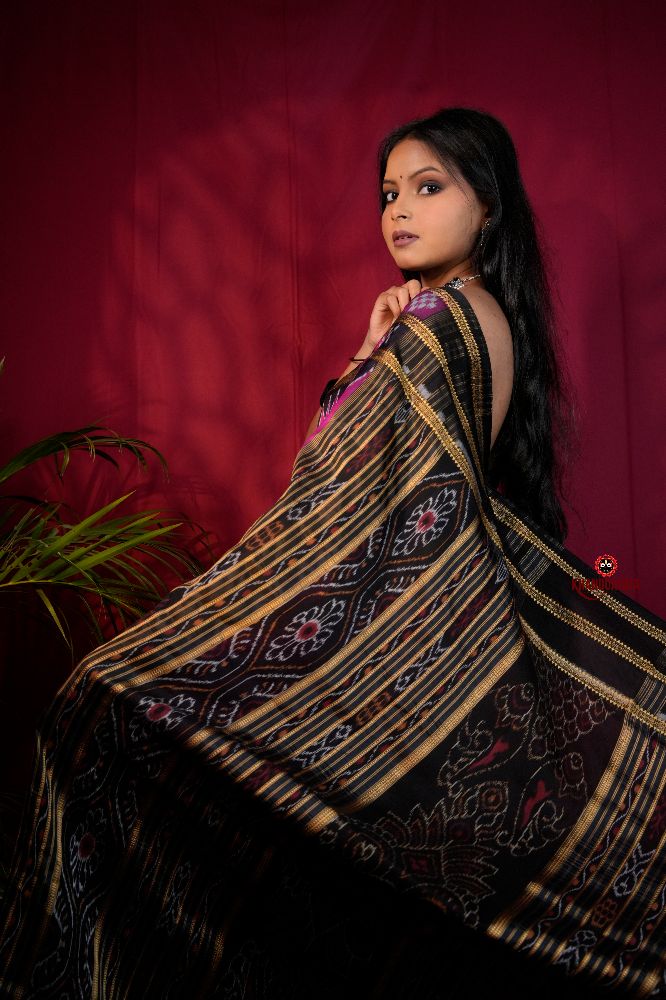 khanduapata Magenta Colour Double Border Dot Design Silk Saree For Women - Distacart