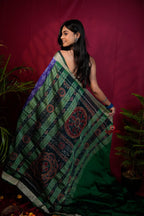 khanduapata Black & Blue Colour Body Design Silk Saree For Women - Distacart