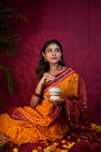 khanduapata Red & Yellow Colour Fish Design Cotton Saree For Women - Distacart