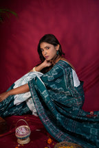 khanduapata Green & White Colour Body Design Cotton Saree For Women - Distacart