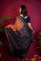 khanduapata Brown & Black Colour Body Design Cotton Saree For Women - Distacart