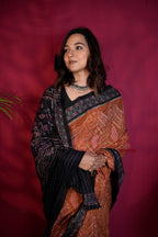khanduapata Brown & Black Colour Body Design Cotton Saree For Women - Distacart