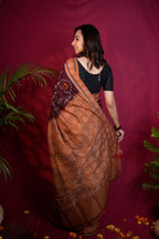 khanduapata Maroon & Orange Colour Pasapali Border Body Design Cotton Saree For Women - Distacart
