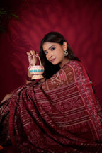 khanduapata Brown & Red Colour Body Design Cotton Saree For Women - Distacart