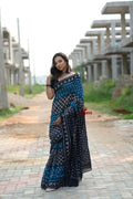 khanduapata Green & Black Colour Box Design Cotton Saree For Women - Distacart