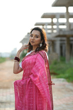 khanduapata Red & Pink Colour Body Design Cotton Saree For Women - Distacart