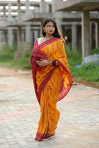 khanduapata Red & Yellow Doll Design Cotton Saree For Women - Distacart