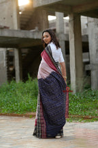 khanduapata White & Red Colour Dot Design Cotton Saree For Women - Distacart