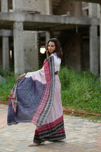 khanduapata White & Red Colour Dot Design Cotton Saree For Women - Distacart
