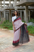 khanduapata White & Red Colour Dot Design Cotton Saree For Women - Distacart