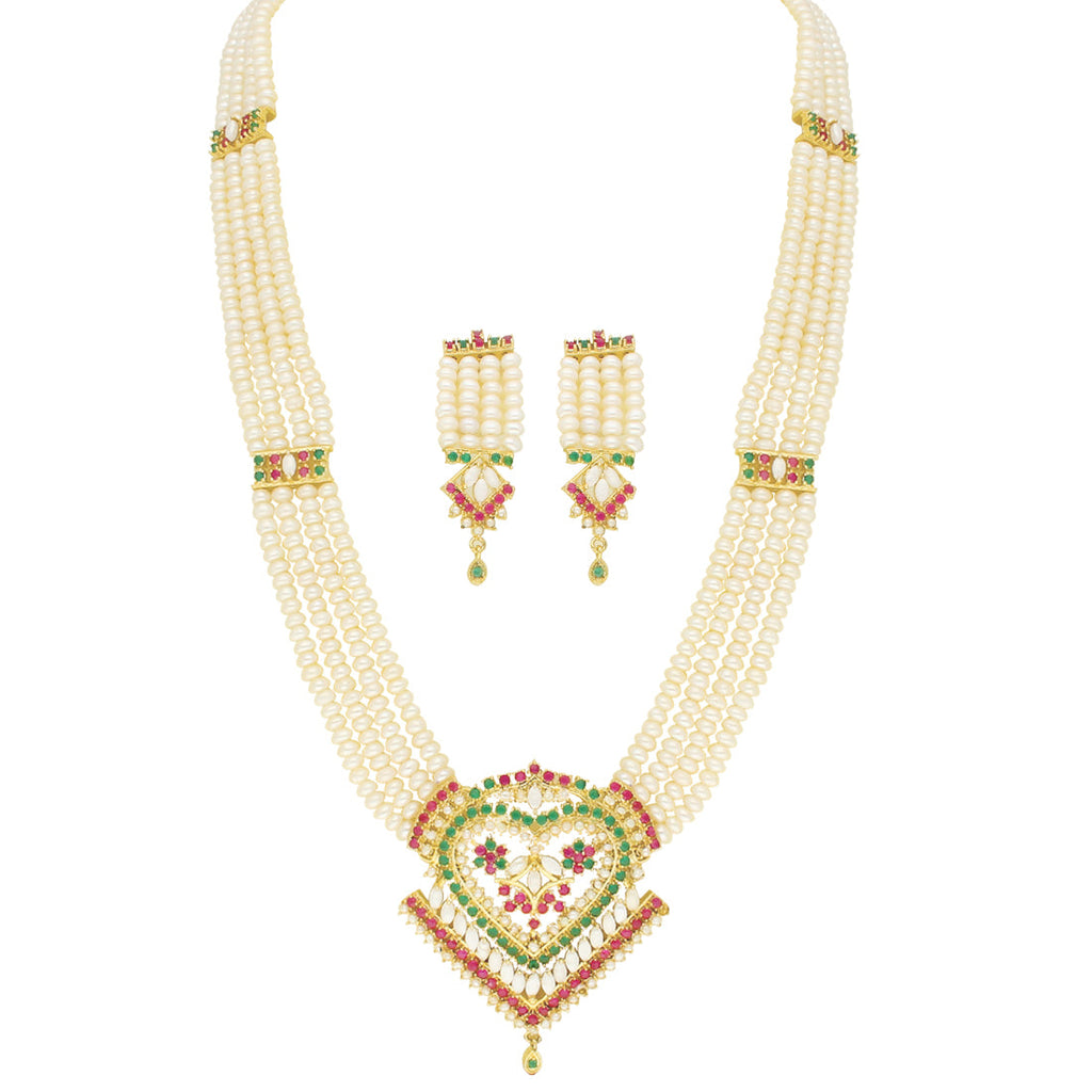 J Pearls Exclusive Rani Necklace Set