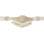 J Pearls Vansha 3 Lines Round Pearl Choker - Real Pearl Jewelry - Distacart