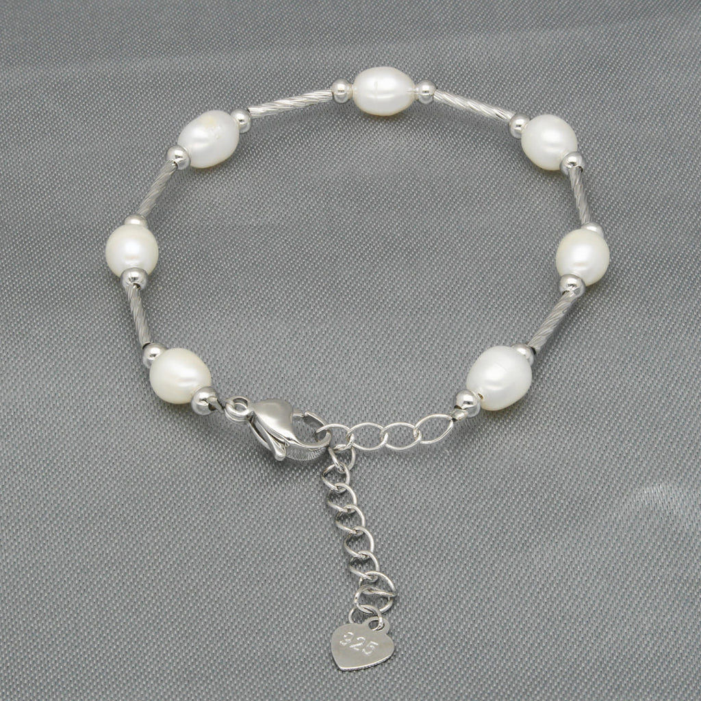 J Pearls Classic White Pearl Bracelet - Distacart