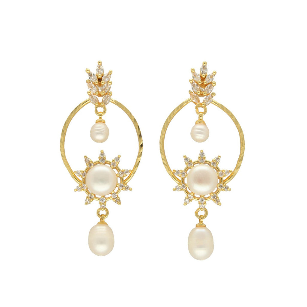 J Pearls Kashika Pearl Earrings - Distacart