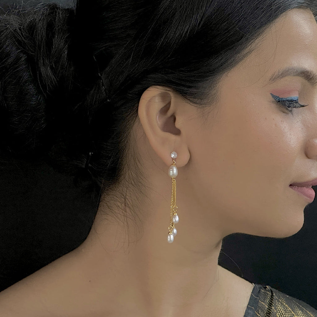 J Pearls Dheera Pearl Earrings - Distacart