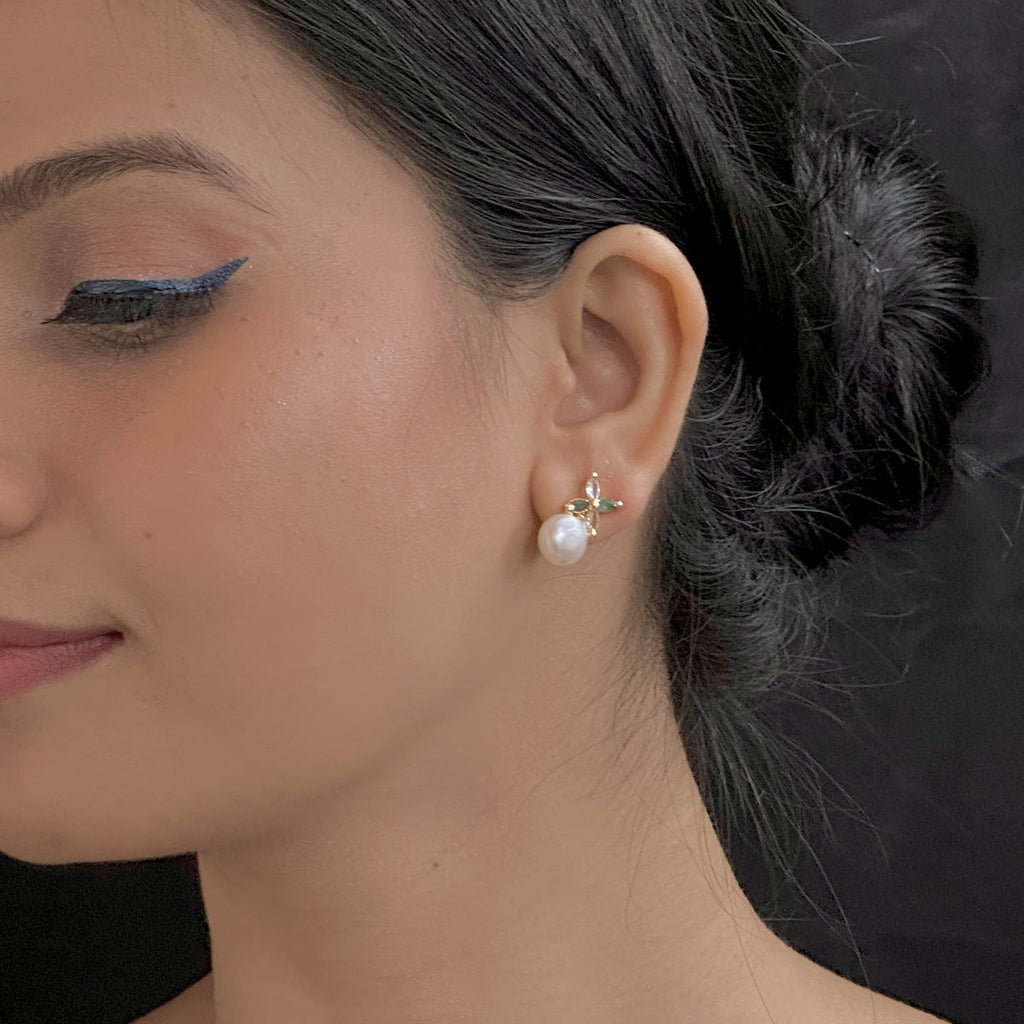 J Pearls Baheera Pearl Earrings - Distacart