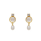 J Pearls Elegant Single Drop Pearl Set - Real Pearl Jewelry - Distacart