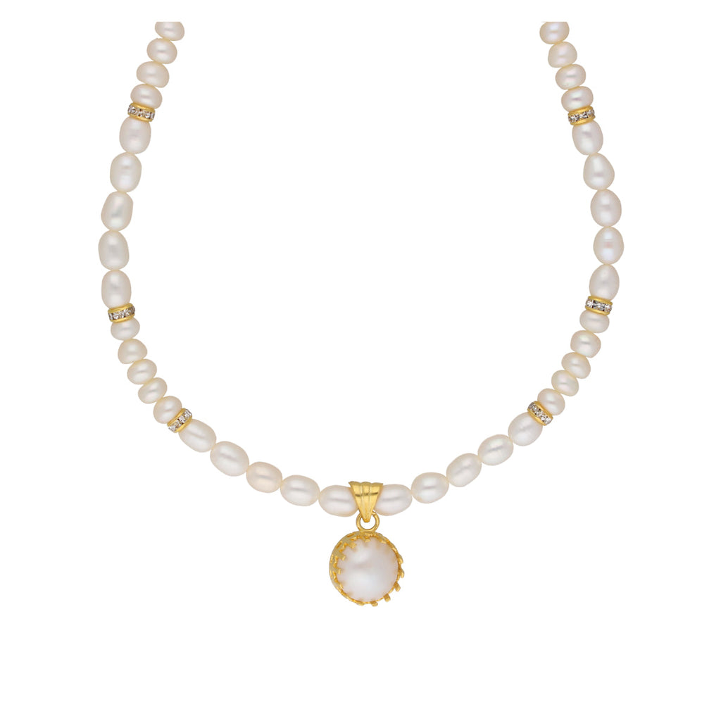 J Pearls Single String Fashionable Pearl Set - Real Pearl Jewelry - Distacart