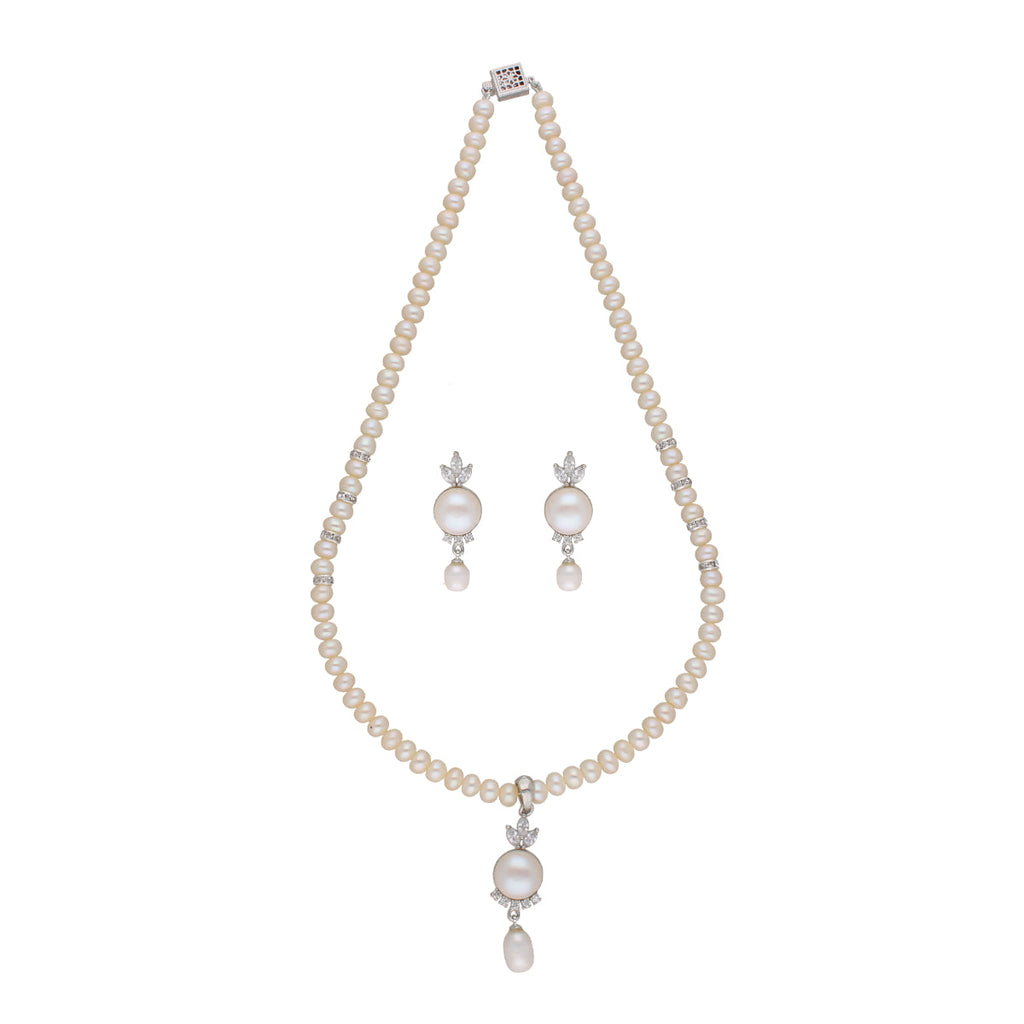 J Pearls Fashionable Pearl Pendant Set - Real Pearl Jewelry - Distacart
