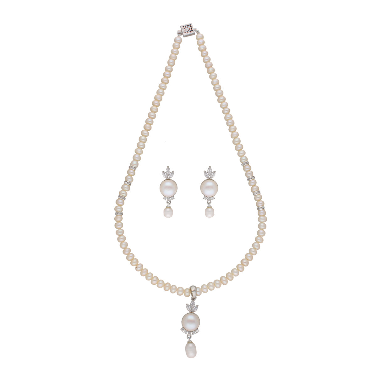 J Pearls Fashionable Pearl Pendant Set - Real Pearl Jewelry - Distacart