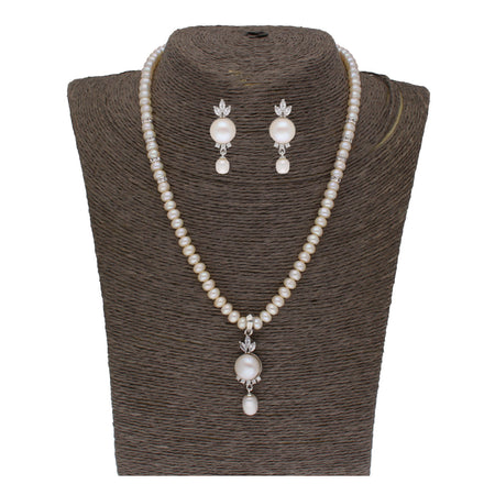 J Pearls Fashionable Pearl Pendant Set - Real Pearl Jewelry